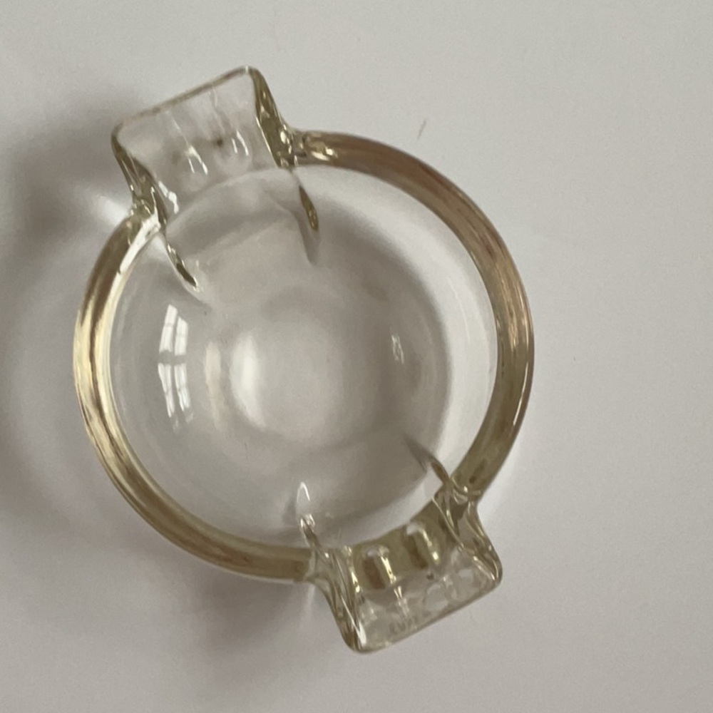 Mid Century Modern clear glass ashtray